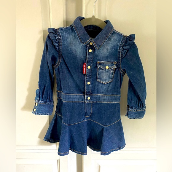 dsquared2 denim dress Dark Clean Wash Denim Dress